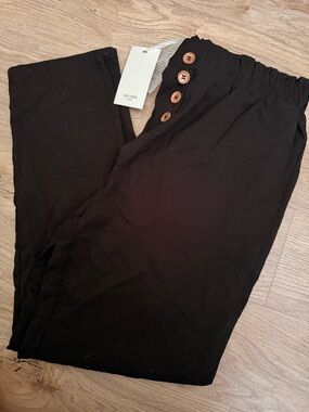 NWT - Grace Karin Women’s Black Elastic-Waist Pants - Size M